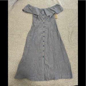 REFORMATION Annabelle linen blue dress